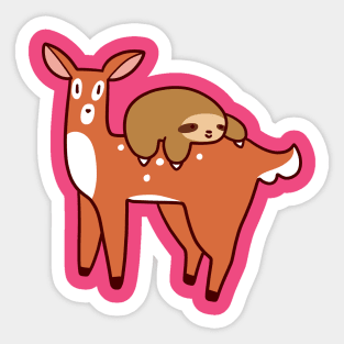 Sloth and Fawn Sticker